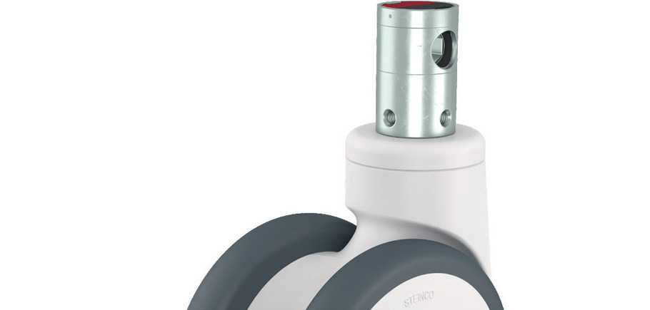 Steinco medical castors for hospital and clinic trolley beds in premium quality with precision ball bearings and swivel bearings